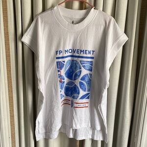 FP Movement by Free People Gray Boxy Graphic T-Shirt